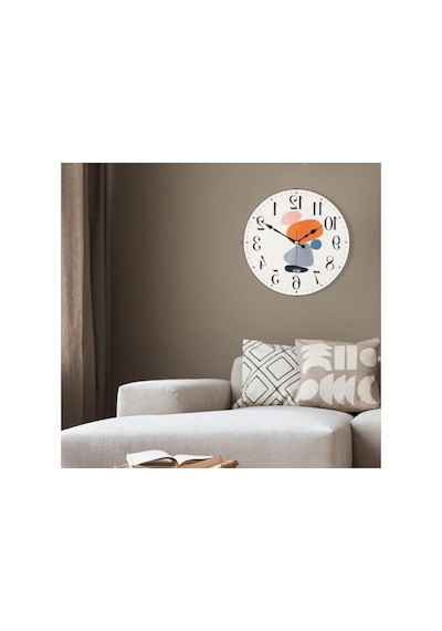 36 Cm Sessiz Mekanizmaya Sahip Dekoratif Duvar Saati 0240-keçe-şekilli-48cm