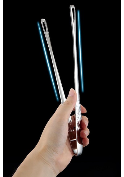 Çelik 28 Cm. Silver Et Cımbızı Mutfak Biftek Barbekü Ve Ekmek Maşası Cin625by Çelik Gri