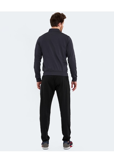 Slazenger ROOSEVELT IN Erkek Cepli Fermuarlı Koyu Gri Eşofman Takımı Slazenger ROOSEVELT IN Erkek Cepli Fermuarlı Koyu Gri Eşofman Takımı