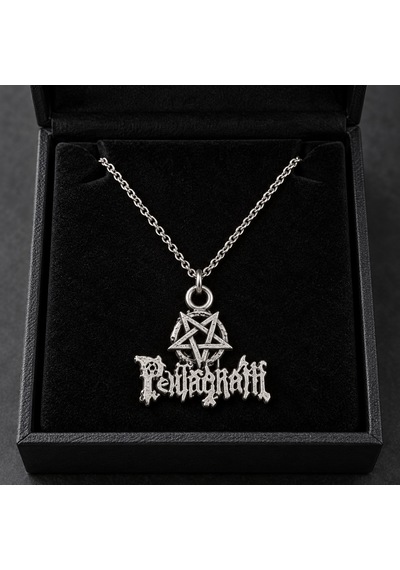 Pentagram Yıldız Kolye Gümüş Renk Gotik Metal Müzik Sembol Kolyesi Altın - Gümüş