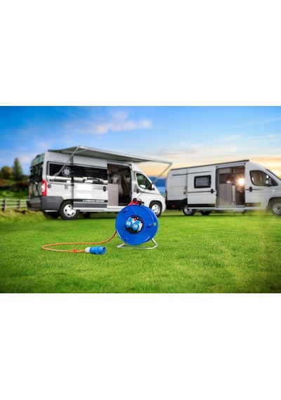 Brennenstuhl Garant Serisi IP44 CEE 2 Girişli Kamp ve Karavan Makarası 25 Metre - 1182760100