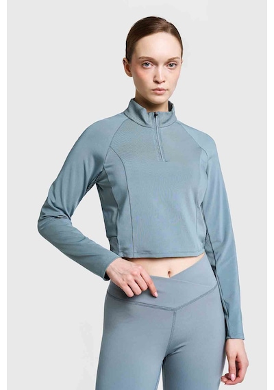 Lescon Kadın Antrenman Yarım Fermuarlı Sweatshirt 26b-2059 Yeşil