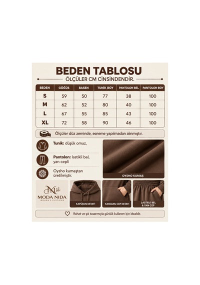 Modanida Kadın Kahverengi Modal Oysho Kumaş Oversize Kapüşonlu Kanguru Cepli Eşofman Takımı Rahat İkili Takım Kahverengi Kahverengi Modanida Kadın Kahverengi Modal Oysho Kumaş Oversize Kapüşonlu Kanguru Cepli Eşofman Takımı Rahat İkili Takım Kahverengi Kahverengi