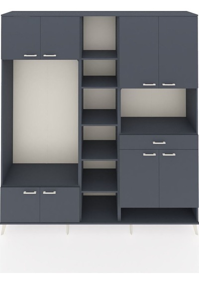 Hyperion Dolap 12 Raflı Tek Çekmeceli 8 Kapaklı 220x44x243 Antrasit-antrasit/antrasit Antrasıt/antrasıt - Antrasıt Hyperion Dolap 12 Raflı Tek Çekmeceli 8 Kapaklı 220x44x243 Antrasit-antrasit/antrasit Antrasıt/antrasıt - Antrasıt