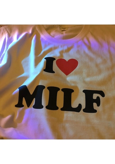 I Love Milf Tshirt Beyaz