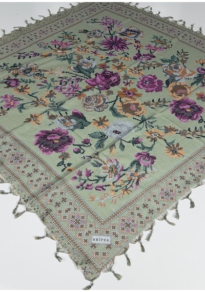 Eripek Sökme Boncuklu Tülbent 06357 Mint Yeşili