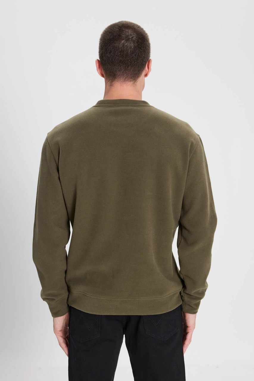 Wrangler Regular Fit Haki Erkek Sweatshirt W242262801 Haki