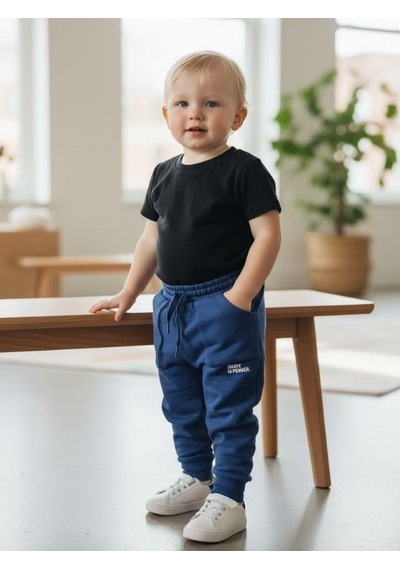 Zekids Erkek Çocuk Cepli Jogger Eşofman Alt-16386 Mavi