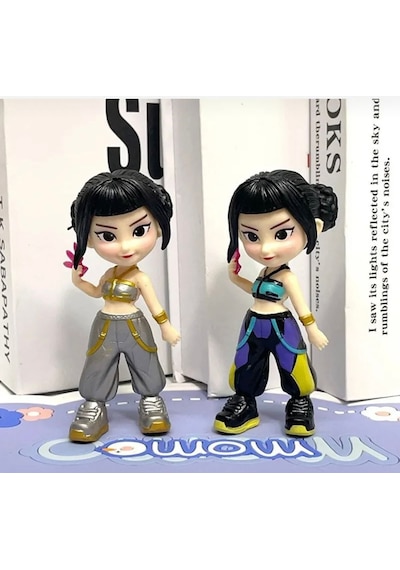 K-pop Demon Hunters Figür Anahtarlık Rumi Zoey Mira Modeli 1 Adet Açık Bej