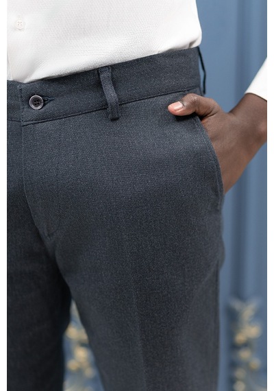 Notra Regular Fit Pamuklu Dokulu Kışlık Gabardin Pantolon Lacivert