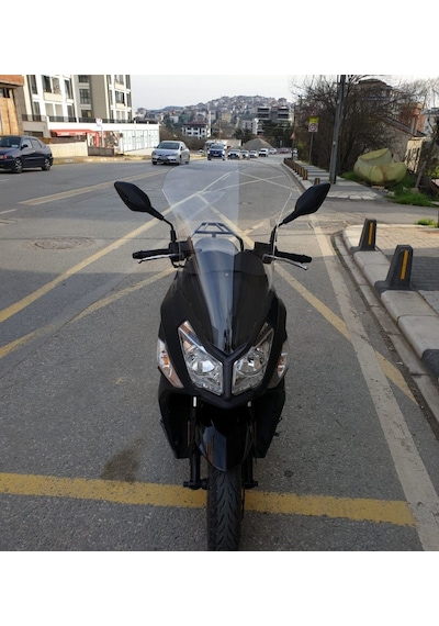 Motocam Sym Jet 14 200 Ön Cam 2017-2026 Model 74cm Şeffaf Renkli 4mm Uzun