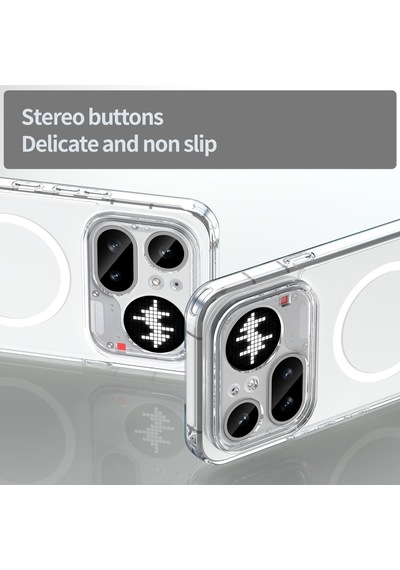Caseonn Nothing Phone 4a Pro Kılıf Magsafe Özellikli Sararmaz Kristal Sert Kapak Şeffaf