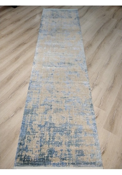 Türkmen Halı Pavia 1696A Mavi 80X300 Cm Ipeksi Salon Halısı