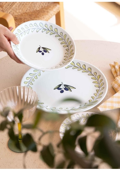 The Mia Olivos Yemek Tabağı 6lı Set 20 Cm Ovs0012 Çok Renkli