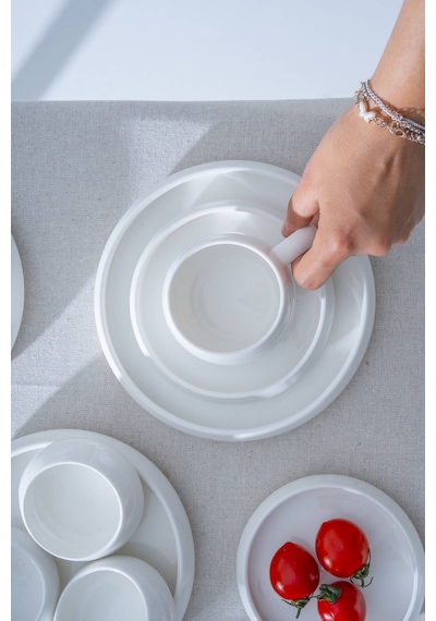 Acar Bianco Perla 6 Kişilik 33 Parça Kahvaltı Takımı Beyaz