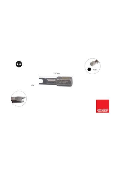 Ceta Form 04x25 Mm Spanner U Tip Bits Uç Cb/sp04