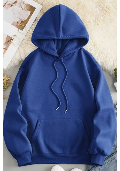 Uyguntarz Daughter Of The King Baskılı Oversize Sweatshirt Mavi