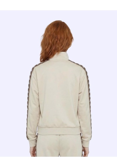 Kappa 222 Banda Alber Full Zip Kadın Bej Regular Fermuarlı Eşofman Üstü