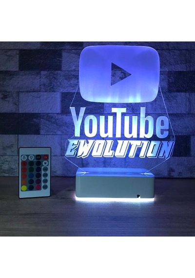 Kişiye Özel Youtube Masaüstü 3D Led Lamba
