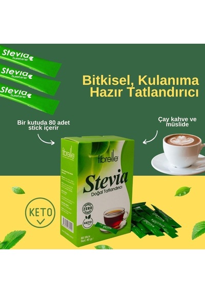 Ultra Stevia Lı Tatlandırıcı 0,5 Gr 80 Adetlik 1 Kutu Diğer