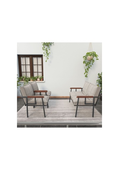 Mygusi Modern Balkon, Bahçe, Cafe, Metal Kanepe Koltuk Takımı , Bahçe Mobilyası, 211 - Krem Mygusi Modern Balkon, Bahçe, Cafe, Metal Kanepe Koltuk Takımı , Bahçe Mobilyası, 211 - Krem