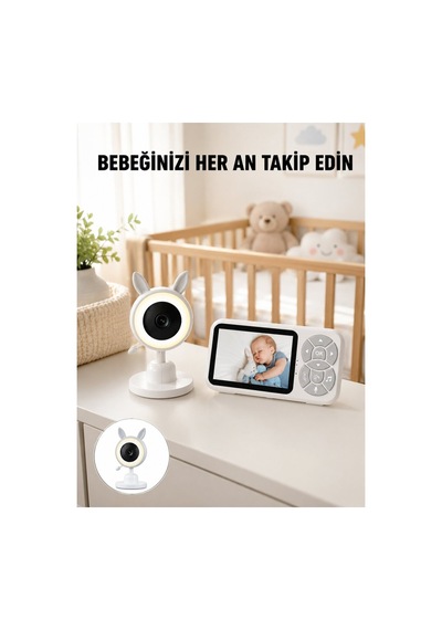 Bebek Kamerası Karşılıklı Konuşma Rgb Işık Gece Görüşü Ve Sıcaklık Ala - Hs08378281-4 Renkli