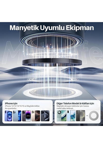 X68 Mıknatıslı Vakumlu Araç Içi Telefon Tutucu Manyetik 360 Dönen Taşınabilir Çok Amaçlı Araba Tutacağı 2 Mixed