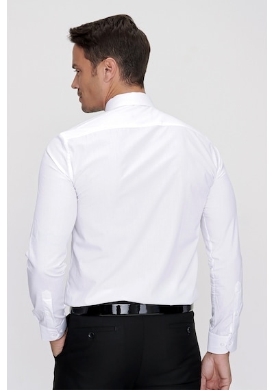 Morven Erkek Beyaz Slim Fit Dar Kesim Düz Sert Yaka Uzun Kollu Gömlek Beyaz Morven Erkek Beyaz Slim Fit Dar Kesim Düz Sert Yaka Uzun Kollu Gömlek Beyaz