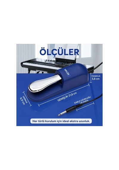 Valdı Bp-3 Sustain Pedal Evrensel Klavye Ve Piyano Pedalı