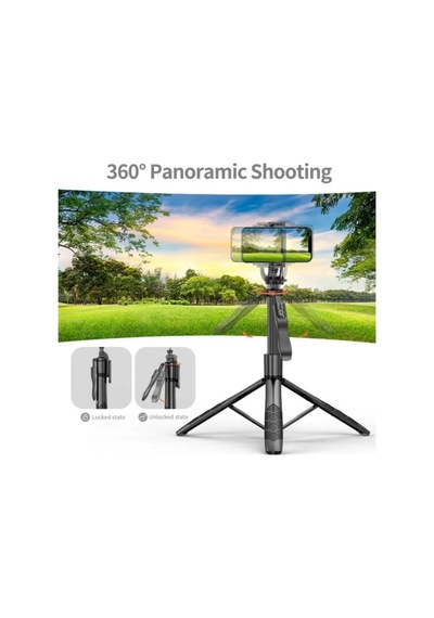 Coverzone Profesyonel Tripod Ve Selfie Çubuğu L16 Bluetooth Uzakt