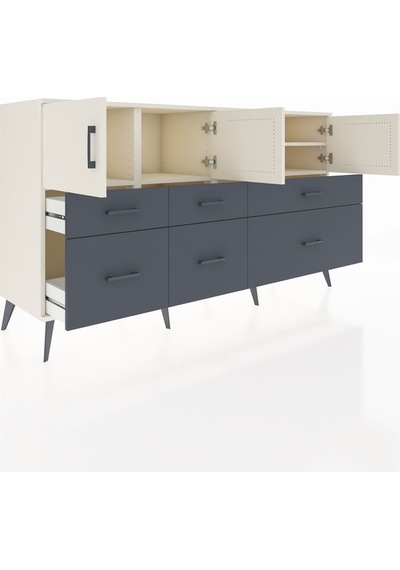 Hyperion Konsol 4 Raflı 6 Çekmeceli 4 Kapaklı 176x44x99 Aytaşı-ay Aytaşı-aytaşı/antrasit Hyperion Konsol 4 Raflı 6 Çekmeceli 4 Kapaklı 176x44x99 Aytaşı-ay Aytaşı-aytaşı/antrasit