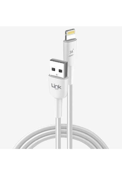 Linktech K606 Usb-a To Lightning 3A 2 MT Şarj Kablosu Beyaz
