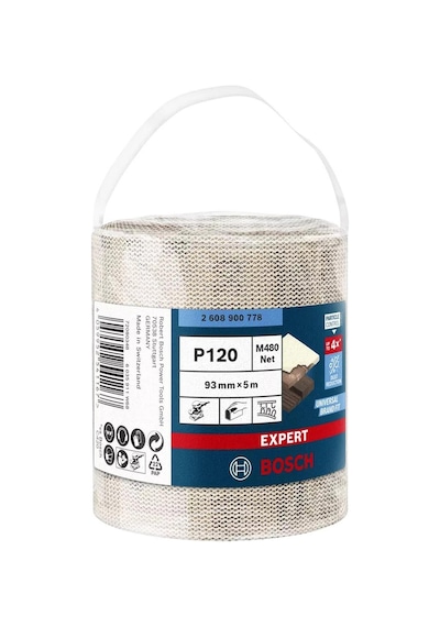 Bosch M480 93 Mm 120 Kum Cırtlı Rulo Elek Telli Ağ Zımpara 2608900778