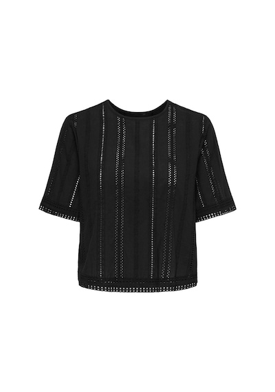 Only Onllıa Ss Emb Top Wvn Kadın Siyah Bluz - 15383837
