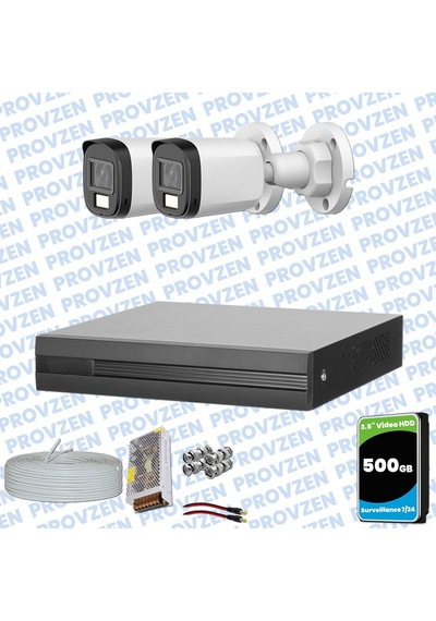 Provzen Dahua 2 Kameralı Full Hd Fullcolor Mikrofonlu Güvenlik Kamerası