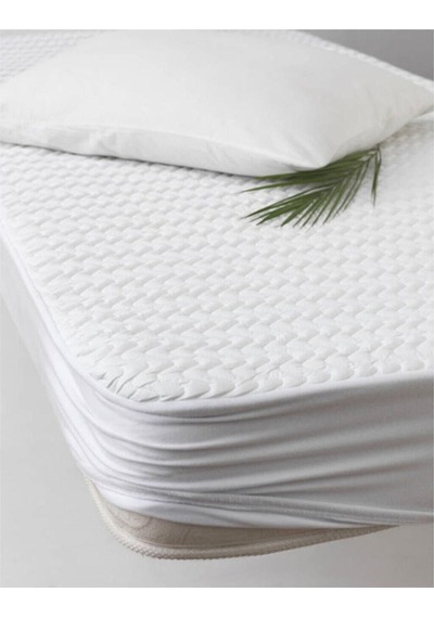 Kapitone Sıvı Geçirmez Tek Fitted Alez 180x200 Cm Beyaz