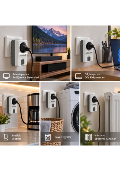 Dotvolt Tekli Akım Korumalı Priz Surge Hunter 1 1050 Joule 0