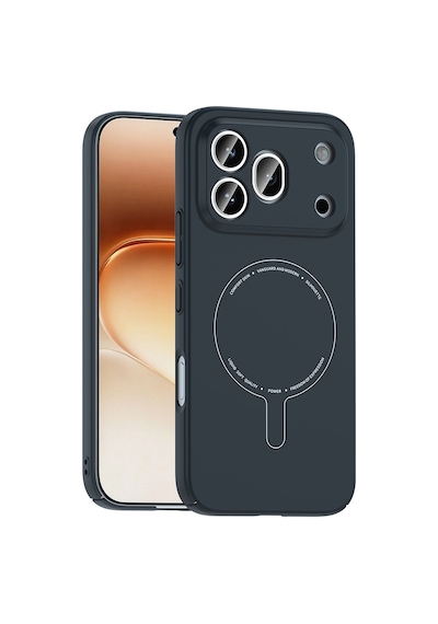 Maks Technology Honor 600 Pro 5g Kılıf M-safe Şarj Özellikli Kamera Korumalı Mkst Elio Sert Pc Kapak - Lacivert