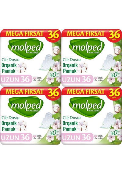 Molped Pure & Soft Hijyenik Ped Uzun 4 x 36'lı