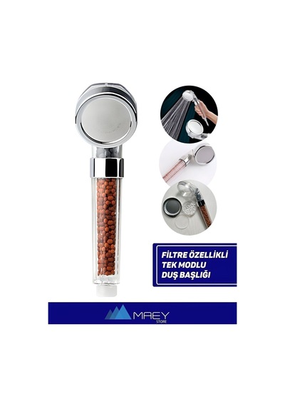 Filtreli Su Tasarruflu Ve Boncuklu Duş Başlığı Tazyikli El Duşu Diğer