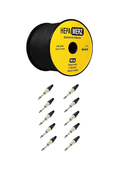 Hepa Merz Connection Paket-15 Hoparlör Kablosu Jack Konnektör Pak