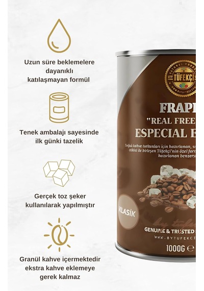 Coffee Toffee Frappe İçecek Tozu 1000 G Kahve & Toffee Aromalı, Profesyonel Kullanım Diğer