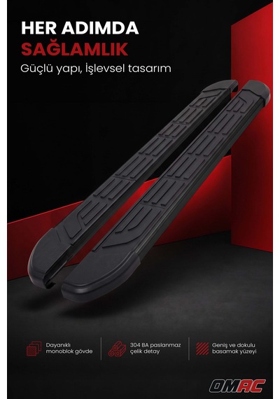Citroen C5 Aircross 2025-2026 Uyumlu Araca Özel Sideline Yan Basamak Siyah