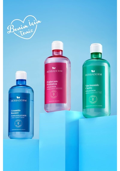 Herbaderm Hyaluronic Hydration Yoğun Nemlendirici Micellar Makyaj Temizleme Suyu 500 ML
