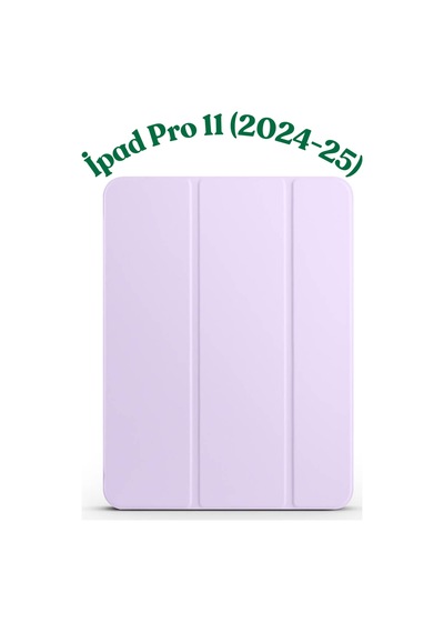 Fuchsia İpad Pro 11" M5 - 2025 İle Uyumlu Smart Cover Kalemlik Bölmeli Standlı Tablet Kılıfı Kapaklı Kılıf