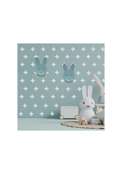 Gümüş Renginde Artı Şeklinde Duvar Sticker Seti - 125 Adet - 5cm