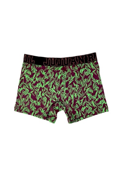 Yeşil Yaprak Desenli Erkek Boxer - Db159