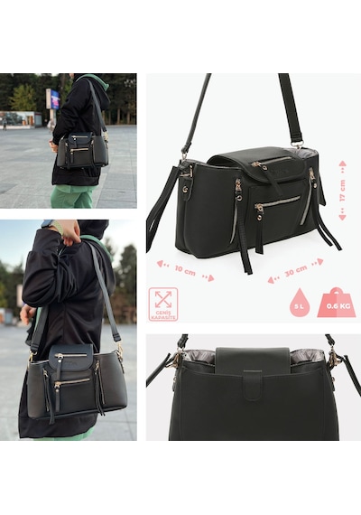 Motheric Bebek Arabası Organizer Çantası Siyah