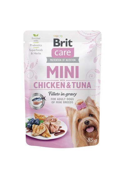 Brit Care Mini Tavuklu Ve Ton Balıklı Soslu Küçük Irk Yetişkin Köpek Yaş Maması 85gr