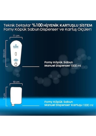 Fomy Hassas Ciltler için Köpük Sabun 12 x 1 L